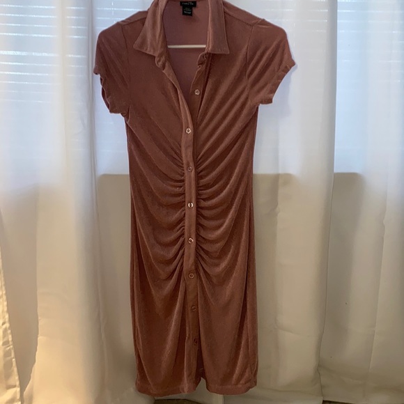 Pink Rue21 Button Up Dress - Picture 2 of 2